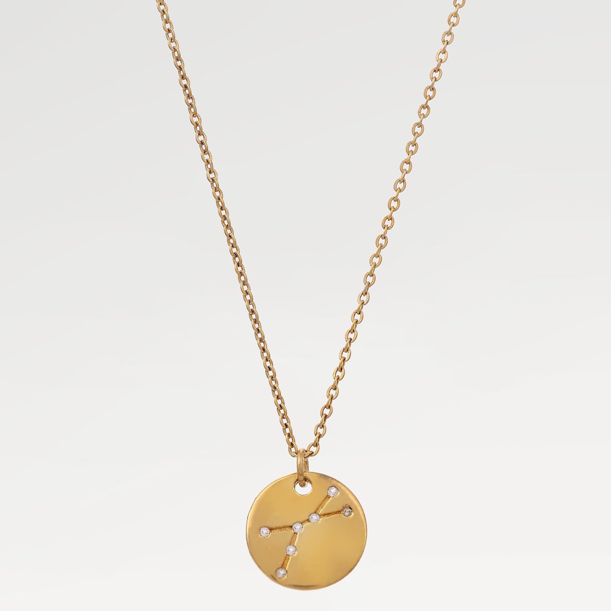 Anna Yellow Gold Plated White Topaz Birth Necklace Anna Yellow Gold Plated White Topaz Birth Necklace