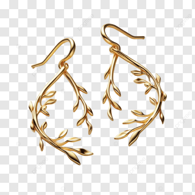 3d Fashion Jewellery Earring Leaf 3d Fashion Jewellery Earring Leaf